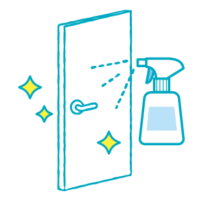 ドアノブ等の消毒